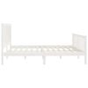 vidaXL Bed Frame without Mattress White 200x200 cm Solid Wood