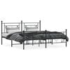 vidaXL Metal Bed Frame without Mattress with Footboard Black 183x213cm