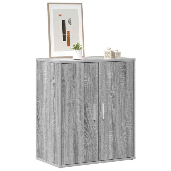vidaXL Shoe Cabinet Grey Sonoma 60x35x70 cm Engineered Wood