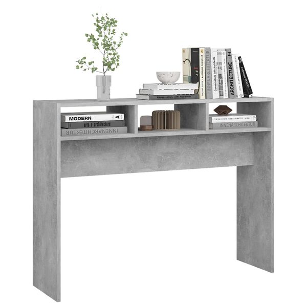 vidaXL Console Table Concrete Grey 105x30x80 cm Engineered Wood