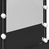 vidaXL Dressing Table with LED Black 100x40x130 cm