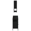 vidaXL 3 Piece Bathroom Furniture Set Black Engineered Wood