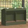 vidaXL Rabbit Feeder Olive Green 64.5 x 25.5 x 45.5 cm