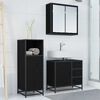 vidaXL Bathroom Furniture Set 3 pcs Black Oak Engineered Wood
