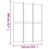 vidaXL 3-Panel Room Divider Anthracite 150x200 cm Fabric