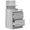 vidaXL Bedside Cabinet with 2 Drawers Grey Sonoma 38x34x80 cm