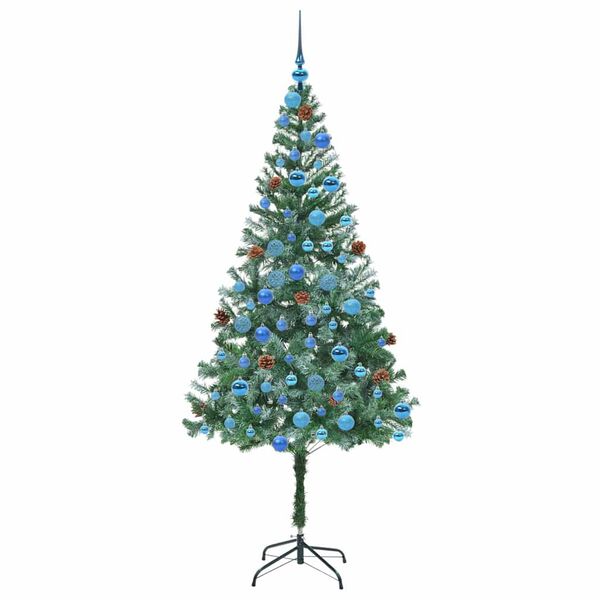 vidaXL Artificial Christmas Tree with Stand Green 180 cm PVC and Steel
