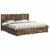 vidaXL Bed Frame with Storage and Headboard Smoked Oak Engineered Wood
