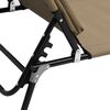 vidaXL Folding Sun Lounger Taupe Oxford Fabric&Powder-coated Steel