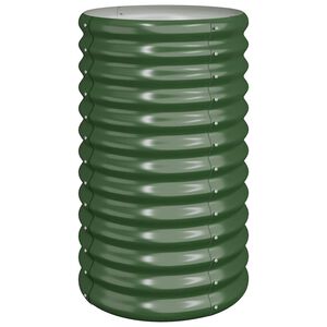vidaXL Garden Planter Galvanised Steel 40x40x68 cm Green