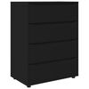 vidaXL Storage Cabinets 80 x 48 x 105 cm Engineered Wood Black