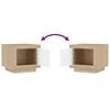 vidaXL Coffee Table White and Sonoma Oak 51x50x45 cm Engineered Wood