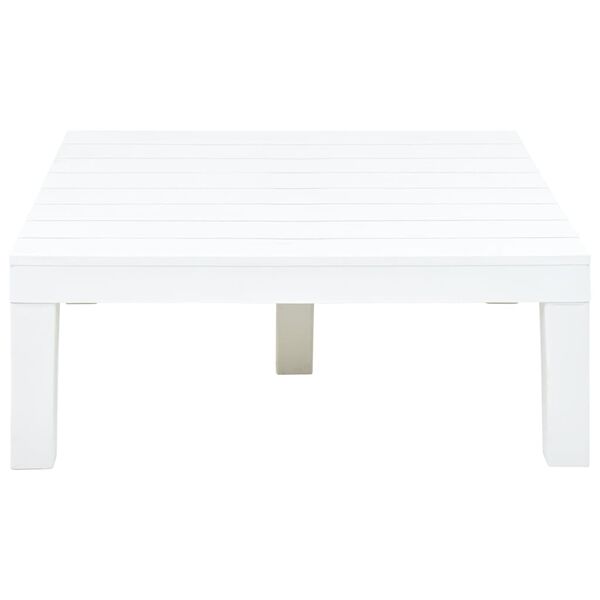 vidaXL Garden Table White 78x78x31 cm Plastic