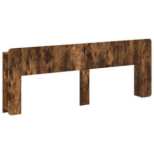 vidaXL Headboard Cabinet with Storage Smoked Oak Engineered Wood