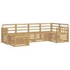 vidaXL Outdoor Sofa Set 6 pcs White Polyester
