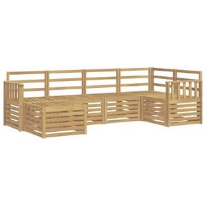 vidaXL Outdoor Sofa Set 6 pcs White Polyester