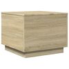 vidaXL Coffee Table with LED Lights Sonoma Oak 50x50x40 cm