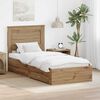 vidaXL Bed Frame with Drawer with Headboard Manual Engineered Wood