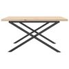 vidaXL Coffee Table X-Frame 80x80x45.5 cm Solid Wood Pine and Steel