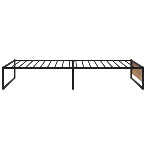 vidaXL Bed Frame without Mattress Black Metal 100x200 cm