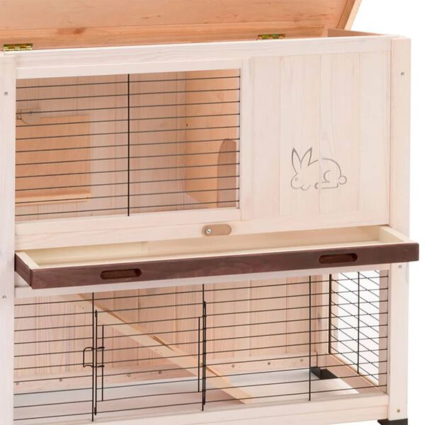 Ferplast Rabbit Hutch Ranch 100 Basic White 92x47x81 cm 57090000