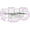 vidaXL Outdoor Sofa Set 5 pcs Natural Solid Acacia Wood