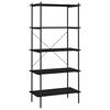 vidaXL 5-Tier Shelving Unit Black 80x40x163 cm