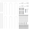 vidaXL Garden Fence 9 pcs White 15.3 x 1 m Powder-coated Steel