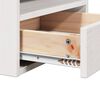 vidaXL Bedside Table White 38 x 36 x 29.5 cm Solid pine wood