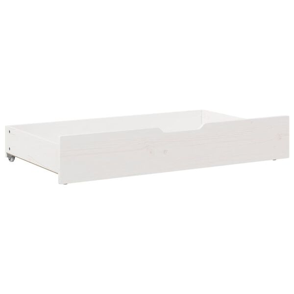 vidaXL Under-Bed Drawers 2 pcs White 90x55x17 cm Solid Wood Pine