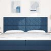 vidaXL Headboard with LED Strip Lights Adjustable Blue 200 cm Fabric