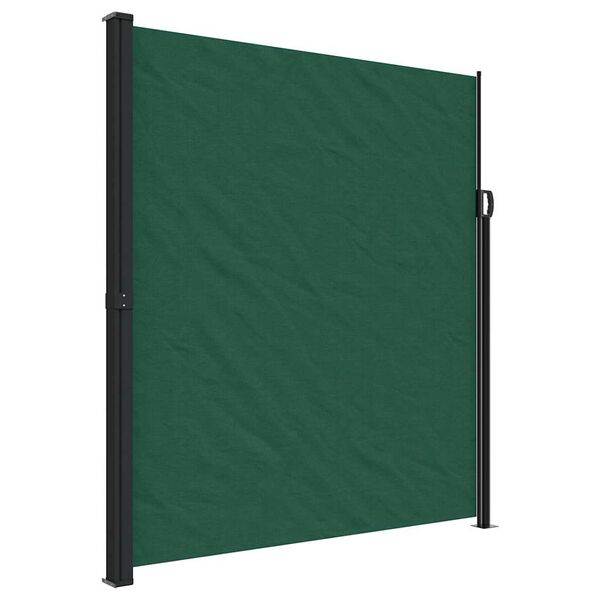 vidaXL Retractable Side Awning Dark Green 220x500 cm