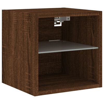 vidaXL 4 Piece TV Wall Units with LED Brown Oak Engineered Wood