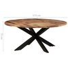 vidaXL Dining Table Round 175x75 cm Acacia Wood with Honey Finish