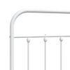 vidaXL Metal Replace Headboard White 140 cm