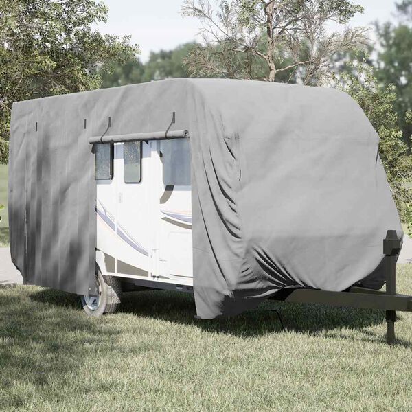 vidaXL Caravan Cover Grey 610x250x220 cm Non-woven Fabric