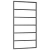 vidaXL Sliding Door ESG Glass and Aluminium 102x205 cm Black