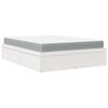 vidaXL Bed with Mattress White 160x200 cm Solid Wood Pine