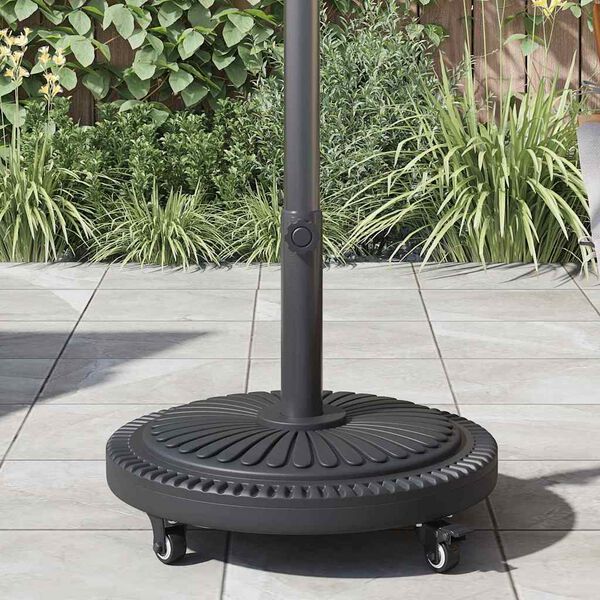 vidaXL Parasol Base Art Deco Black &Oslash; 45 x 39.5 cm Iron
