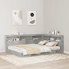vidaXL Bookcase Bed Concrete grey 160 x 200 cm Engineered wood
