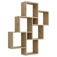 FMD Wall-mounted Shelf with 8 Compartments Artisan Oak