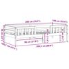 vidaXL Bed Frame 100x200 cm Solid Wood Pine