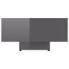 vidaXL Coffee Table High Gloss Grey 115x60x31 cm Engineered Wood