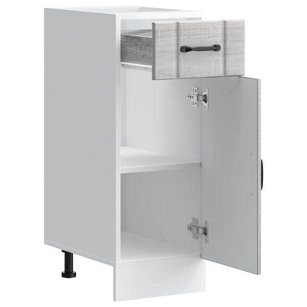 vidaXL Kitchen Base Cabinet Lucca Grey Sonoma Engineered Wood