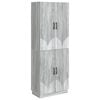 vidaXL Cabinet Set 2 pcs Grey Sonoma Engineered Wood