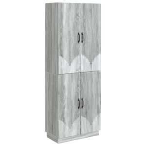 vidaXL Cabinet Set 2 pcs Grey Sonoma Engineered Wood