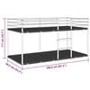 vidaXL Bunk Bed without Mattress White 80x200 cm Steel