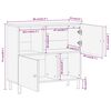 vidaXL Side Cabinet 80x33x75 cm Solid Wood Mango