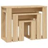 vidaXL Nesting Tables 3 pcs Sonoma Oak Engineered Wood