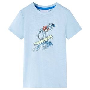 vidaXL Kids' T-shirt Light Blue 128